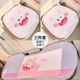 Honeycomb Pink Big Mouth Monster Seat Cushion 3-Piece Set