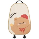 Honeycomb red bow teddy bear seat cushion backrest