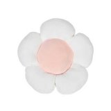 White floral lumbar support with pink center