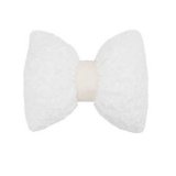 White rabbit fur brushed rose lumbar support