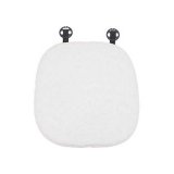 Rabbit fur brushed rose white seat cushions in the front row