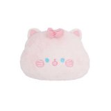 Rabbit fur embroidered bow cat-shaped lumbar support round
