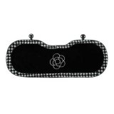 Rabbit fur houndstooth trim camellia seat cushions in the back row