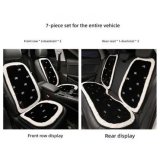 Multiple bow-knot seat cushions, 7-piece set for the whole car