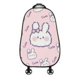 Ice silk seat cushion with milk tea bunny backrest
