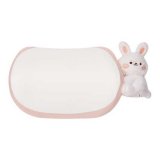 Ice silk memory foam pink white head pillow stickers with a plush rabbit design