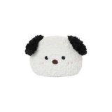 White rabbit fur puppy headrest