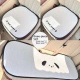 Ice silk checkered puppy seat cushion white three-piece set