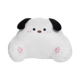 White ice silk checkered puppy waist rest