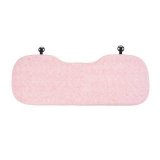 Pink rabbit fur brushed rose seat cushions in the back row