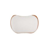 Plush memory foam headrest, brown and white