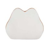 Plush memory foam lumbar support, brown and white