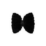 Black rabbit fur puff pastry headrest