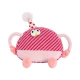 Plush monster lumbar support striped red