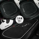 Plush waving panda seat cushion three-piece set
