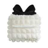 Mipao Fuge chair back tissue box with black velvet bow