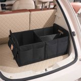 Black trunk storage bag with bear head sticker