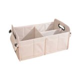 Beige trunk storage bag
