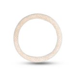 Chanel-style milk tea-colored steering wheel cover