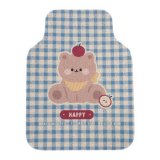 Blue checkered bear foot pad
