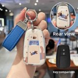 Style F [Dachshund - Double-sided] Blue Leather Cord