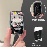 Style C [Black and Silver KT Cat Sticker] Single Shell