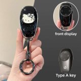 Style A [Black, Silver and White Cat Sticker] High-end Round Ring Buckle