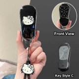 Style C [Black, Silver and White Cat Stickers] White Cat Lanyard