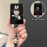 Type A Card [Black Panda Raglan Cloth Patch] Raglan Cloth Hanging Cord