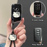 Style A [Black, Silver and White Cat Sticker] White Cat Lanyard