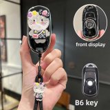 Style B6 [Black and Silver Hello Kitty Sticker] Hello Kitty Lanyard