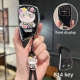 Style B14 [Black and Silver Hello Kitty Sticker] Hello Kitty Lanyard