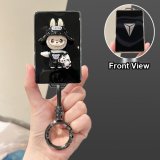 Type I Card [Black Panda Fabric Sticker] High-end Round Ring Buckle