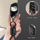 Style C [Black, Silver and White Cat Stickers] Black Letter Braided Rope