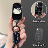 Style D [Black, Silver and White Cat Stickers] Black Letter Braided Rope
