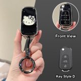 Style D [Black, Silver and White Cat Sticker] High-grade Round Ring Buckle