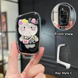 Style C [Black and Silver KT Cat Sticker] Single Shell