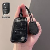 Volkswagen B model, transparent black with black lanyard.