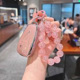 【3-button】Quicksand Pink + Pink Pearl Chain