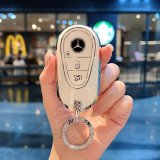 Mercedes-Benz C-Class Pearl White with Diamond Ring