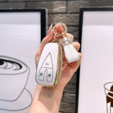 3-key ivory white + butterfly mini strap