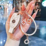 【Style B Full Coverage】Pearl White Four-Leaf Clover Lanyard Strap