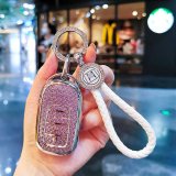 【New S Style】 Purple Cord with Round Rhinestones and Label