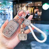 [New R Style] White Cord with Round Rhinestone Marking, Double-Sided Rhinestone Marking