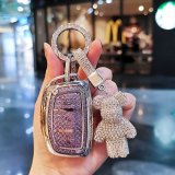 【Style C】Purple diamond color + star diamond clasp + white diamond-encrusted teddy bear