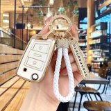 Color Classification: White with Gold Trim, Style B [Bag + Full Gold Rhinestone Buckle Cord] Includes Rhinestone Number Tag