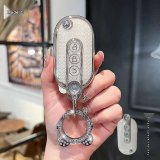 Wuling G-type folding 3-button model (white single set + astronaut-style diamond buckle)