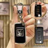 Peugeot C-type folding 3-button model: Premium Black (single shell + metal buckle)