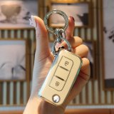 Auman Model B Folding 2-Button: Milk White (Single Shell + Diamond-Studded Buckle)