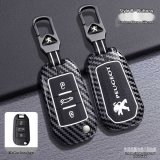 Peugeot B-type folding 3-button [Carbon Fiber Black] single set + gunmetal metal buckle